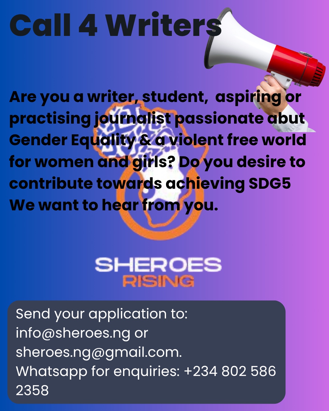 Read more about the article Sheroes: Call 4 Writers