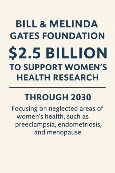 Gates Foundation Donates $2.5 Billion Donated to Women Health Research